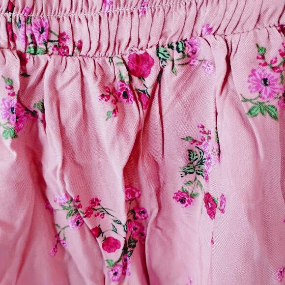 NWT Children's Place Girls XXL Size 16 Dress Pink Red Floral Smocked Babydoll - Picture 5 of 7